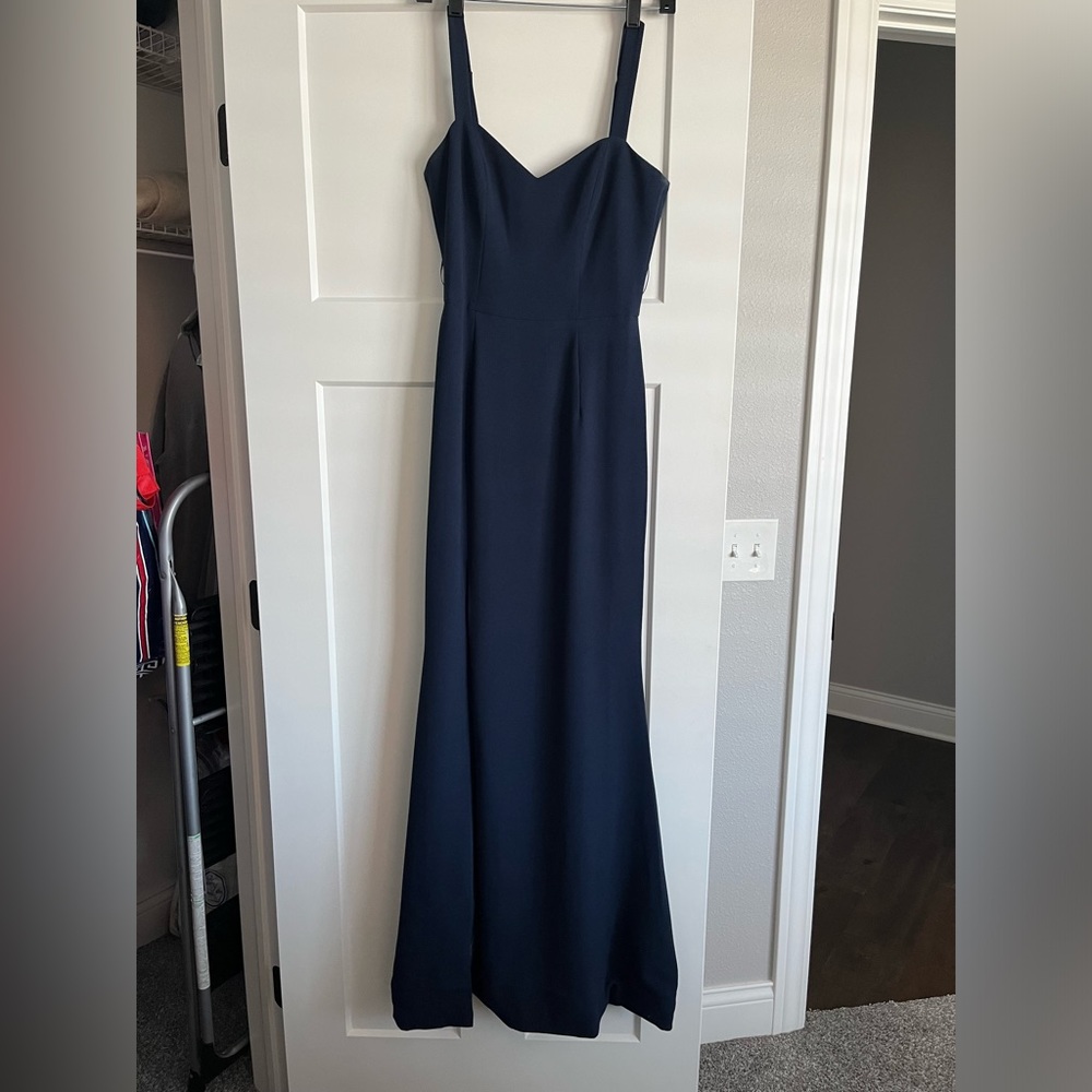 Navy Blue Formal Dress - Brand: Dress the Population